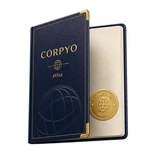 CORPYO passport with a raised Tourist Visa eVisa stamp